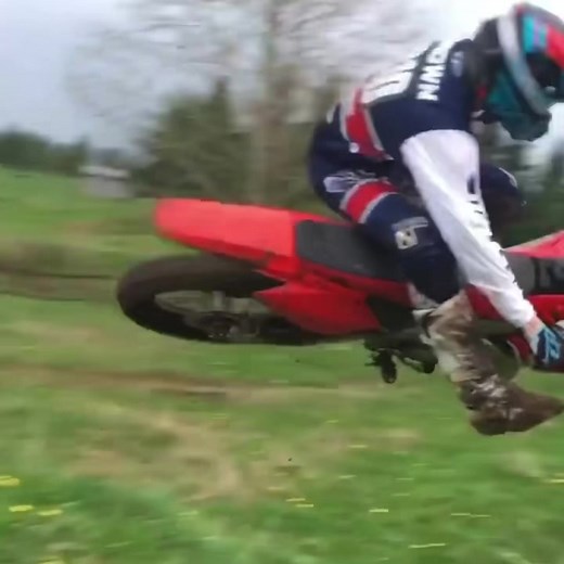 Riding a 2003 Honda CR250 at Devol Racing Compound