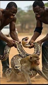 Python Attacks Monkey—Rescuers Rush In #wildliferescue #animalsrescue #shorts