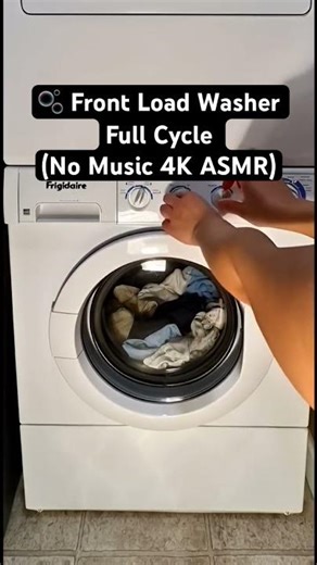 🫧 Front Load Washer Full Cycle (No Music 4K ASMR)