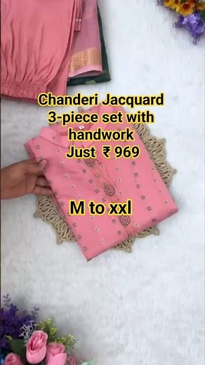 Maira Designer Kurti Set – Chanderi Jacquard 3pc @ ₹969 Only! ✨🧵 #desiner #kurtiset
