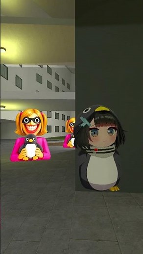 GuGuGaGa Penguin & Baldi Girl Playing Hide & Seek #shorts