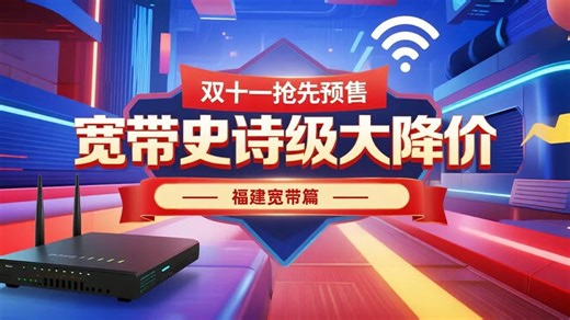 双十一抢先预售，宽带也迎来史诗级大降价！《11月宽带推荐指南》为您轻松解决上网问题！附带福建宽带价格详情！