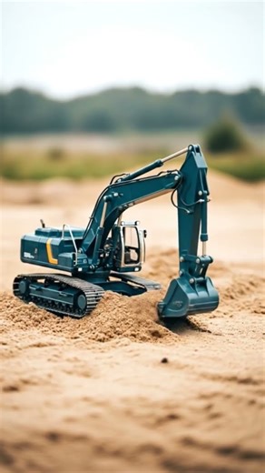 🤯 IMPOSSIBLE RC EXCAVATOR STUNT! CAN IT CLIMB A MOUNTAIN OF ROCK? ⛰️🚧