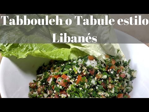 Receta de tabbuleh o tabule | 🥗 Ensalada de comida Libanesa original
