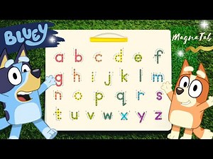 BLUEY abc - Learn to write abc's lowercase with MAGNATAB