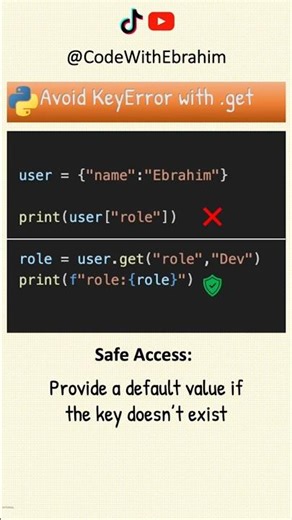 Python: Stop crashing your app with KeyErrors! 🛡️🐍