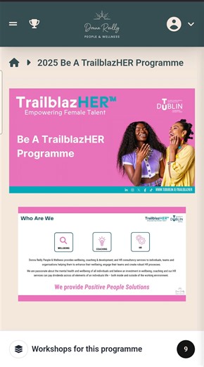 A Brief Silent Tour of your Be a TrailblazHER MemberVault Portal
