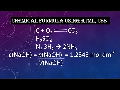 How To Create Chemical Equation in HTML & CSS