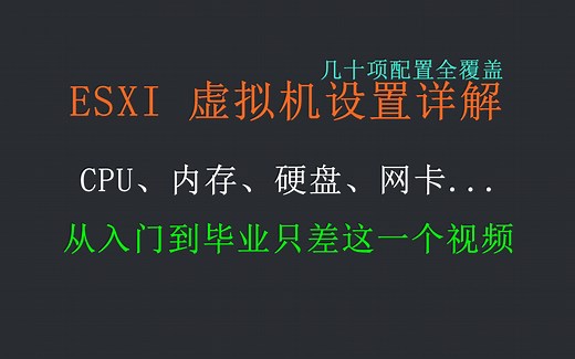 vSphere入门⑦ 10分钟做全网最强的ESXI速通视频！