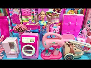 8 Minutes Satisfying with Unboxing Barbie House Appliances ! Washing Machine, Vacuum, Mixer & More!