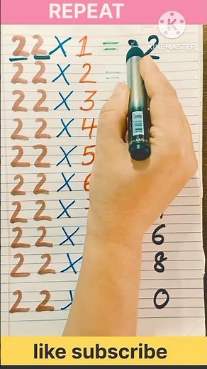 22 Times Table Trick | Learn the 22 Table Fast #mathtricks #maths ⚡