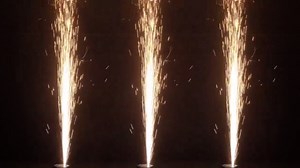 1200W RGB LED Cold Spark Machine Firework Machine Stage Effect DMX for Wedding Party (Black)