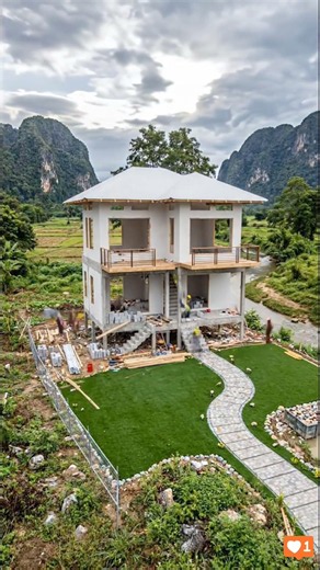 From Empty Farmland to Dream Luxury Villa 🏡 Incredible Transformation Timelapse#shorts