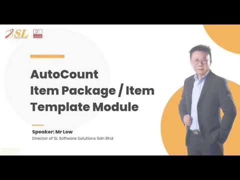 AutoCount - Item Package/ Item Template Module (EN)