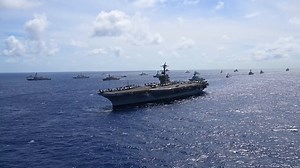 12K views · 554 reactions | Multinational ships sail in formation off the coast of Hawaii during Exercise Rim of the Pacific (RIMPAC) 24. This year's exercise includes 29 nations, 40 surface ships, three submarines, 14 national land forces, more than 150 aircraft, and 25,000 personnel in and around the Hawaiian Islands. To learn more about RIMPAC, visit: https://www.defense.gov/spotlights/rim-of-the-pacific | U.S. Department of War | Facebook