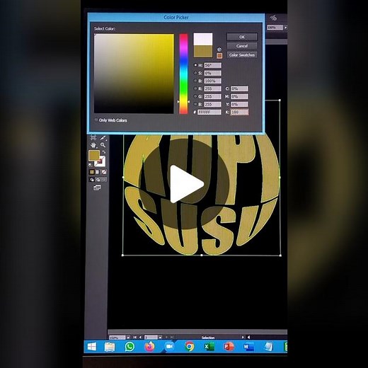 Membuat Teks Mengikuti Bentuk Objek di Adobe Illustrator