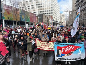 Protesters say there's still a long way to go for women’s rights