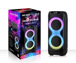 [Hot Item] Jbr High Power with LED Light 8 Inch Dual Woofer Bluetooth Wireless Party Speaker