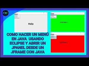 COMO HACER UN MENÚ EN JAVA USANDO ECLIPSE Y ABRIR UN JPANEL DESDE UN JFRAME CON JAVA