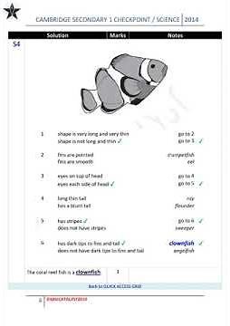 Cambridge Checkpoint Answers APRIL 2014 Specimen Paper 1