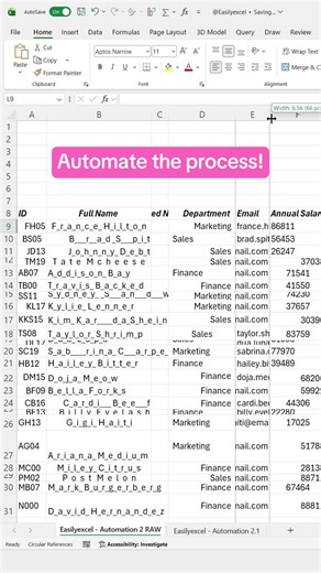 How to automate tasks in Excel using the NEW Automate tool! #excel #spreadsheet #corporate