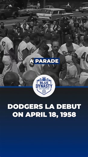 The Dodgers’ first season in Los Angeles began in 1958 and immediately drew massive crowds, including nearly 78,000 fans at the Coliseum. #losangeles #dodgers #mlb #trendingreels | Blue Dynasty