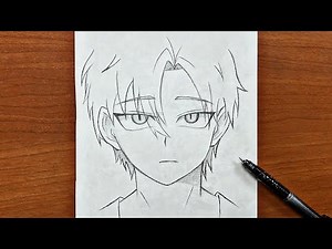 How to draw anime boy step-by-step | anime drawing tutorial