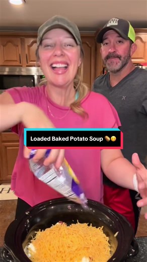 Loaded Baked Potato Soup 😋#calebandheather #couplecomedy #marriedlife #food #foryoupage