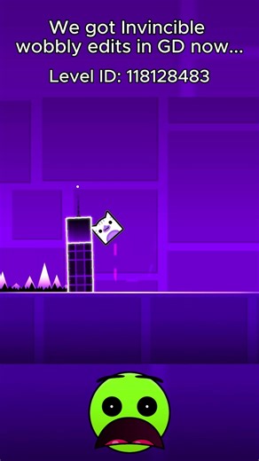 We have Invincible Wobbly Edits in GD now... #geometrydash #shorts