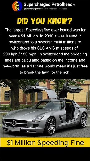 Largest Speeding fine