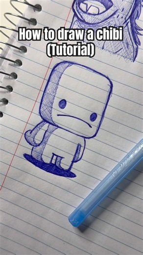 Easy steps on how to draw a chibi character (tutorial). #art #drawing #sketch #howtodraw #artshorts
