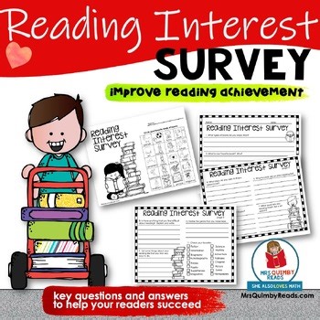 Reading Interest Survey | Reading Assessment | 2nd Grade ELA