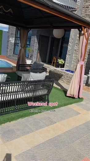 Here is your weekend spot! Book airbnb plus pool @100k in Kigo ! Cool and affordable.. contact us now ! ..#fypシ゚viral #entertainment #airbnb #real
