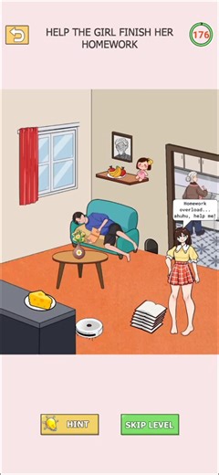 HELP THE GIRL FINISH HER HOMEWORK #subscribe #shorts