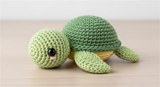 Mini Baby Crochet Turtle Pattern | Amigurumi Turtle Plush PDF | Beginner Friendly - Etsy