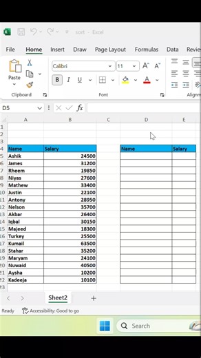 Stop Guessing! Rank Data Instantly with SORT 📊 #officehacks