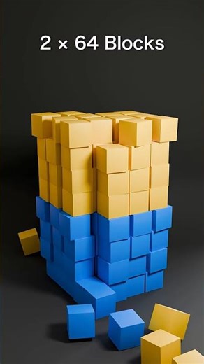 🤯 From 2 to 32,678 blocks! 😱 Insane 3D Simulation! 🔥💥