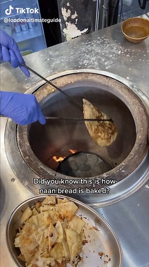 Authentic Naan Bread Baking in Tandoori Oven