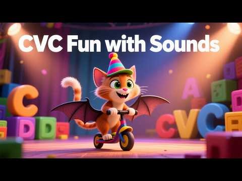 CVC Word Song 📚🔤 | 3-Letter Words (Ages 3–5) | Phonics Sing-Along