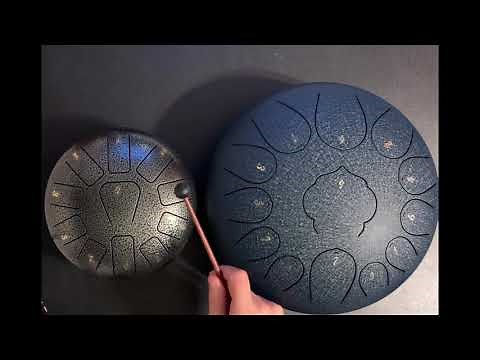 8” Inch Vs. 12” Inch Steel Tongue Drum Comparison + Playing Techniques