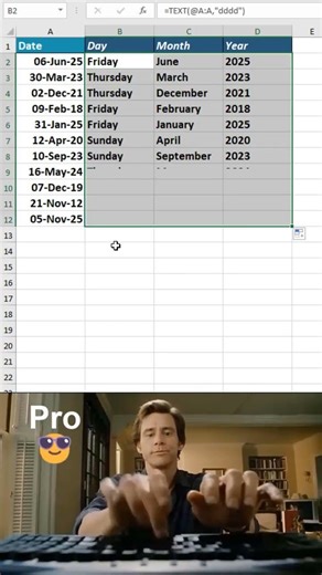 How to Extract Day, Month & Year in Excel 📊 | Easy Trick