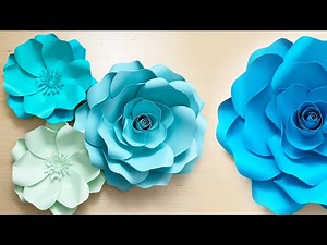 Paper Flower Simple Wall Decorations | DIY Paper Flowers for Beginners | Step by Step | PaperLuv