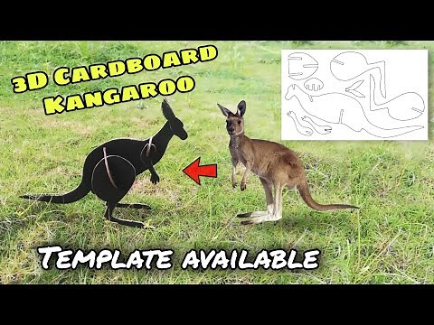 How to make a Kangaroo with cardboard | cardboard animals | cardboard cutout