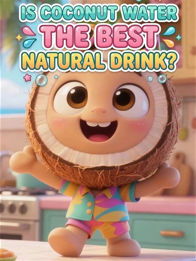 COCONUT WATER IS NATURE'S SPORTS DRINK 🥥 Did you know coconut water contains natural electrolytes? These electrolytes help hydrate your body and support recovery after exercise. Nature hides amazing science inside everyday fruits! Follow Curionova for more quick and fascinating facts about the world. 🌎 #coconutfacts #fruitfacts #hydration #electrolytes #didyouknow #funfacts #sciencefacts #nutritionfacts #healthyfood #learnsomethingnew #aicontent #aivideo #aigenerated #ai #aifruit #curionova #f