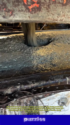 Concrete Pouring Process Into Mold – Perfect Shape in Seconds!😱