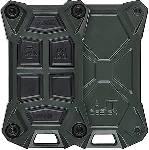 AJT DESIGN Replacement Key Fob Case Compatible with 2014-2018 Chevrolet Silverado, GMC Sierra | 2013+ Chevy Colorado, GMC Canyon | 2012+ Suburban, Tahoe, Yukon | GMC / Chevy Key Fob Shell - Army Green