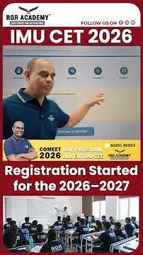 IMU CET 2026 Registration Started 🚢 | IMU Admission 2026 Full Process, Fees & Documents RGR ACADEMY