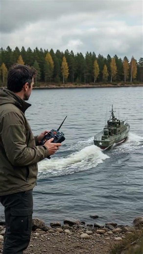 🚤💥 Epic RC Navy Patrol Boat in Action! Man Commands a Beast on the Lake