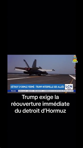 En mars 2026, Donald Trump a intensifié ses exigences pour le rétablissement d'une « grande sécurité » dans le détroit d'Ormuz, où le trafic maritime est quasiment à l'arrêt en raison d'un conflit armé au Moyen-Orient. #iran #japan #canada #usa #pourtoi