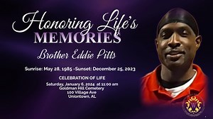 3.5K views · 112 reactions | LOCATION CHANGE DUE TO WEATHER: Funeral Services for Brother Eddie Pitts will now be held at the following location: First Baptist Church - Faunsdale 1144 Old Uniontown Road Faunsdale, AL 36738 It is with sad hearts that we announce the passing of Brother Eddie Pitts, 38, of Uniontown, Alabama. Eddie entered into eternal transition on Monday December 25, 2023 at his residence. | Phillip White's Julia L. White Funeral Home | Facebook